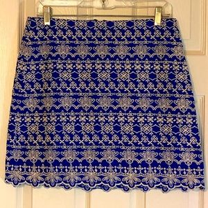 LOFT embroidered skirt Size 6